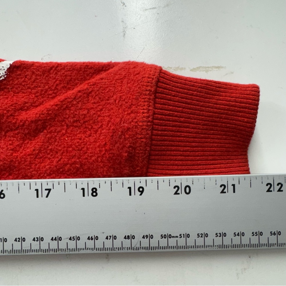 Faherty XS Red Graphic Ski Waikiki Sweatshirt Pullover Crewneck Cotton Blend - Picture 7 of 11